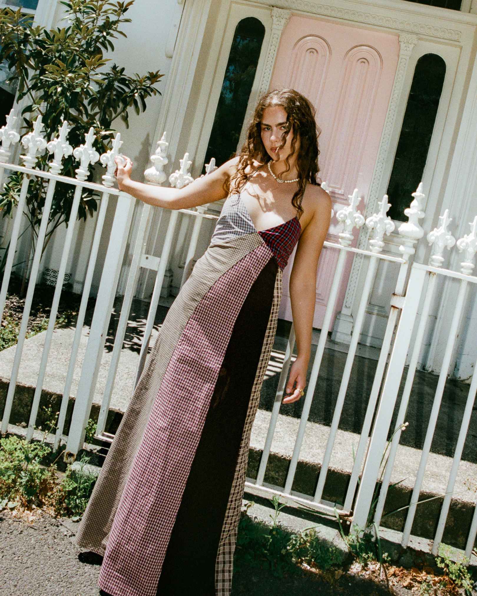 slim fit dress slacks Isabella Patchwork Maxi Dress main image 0