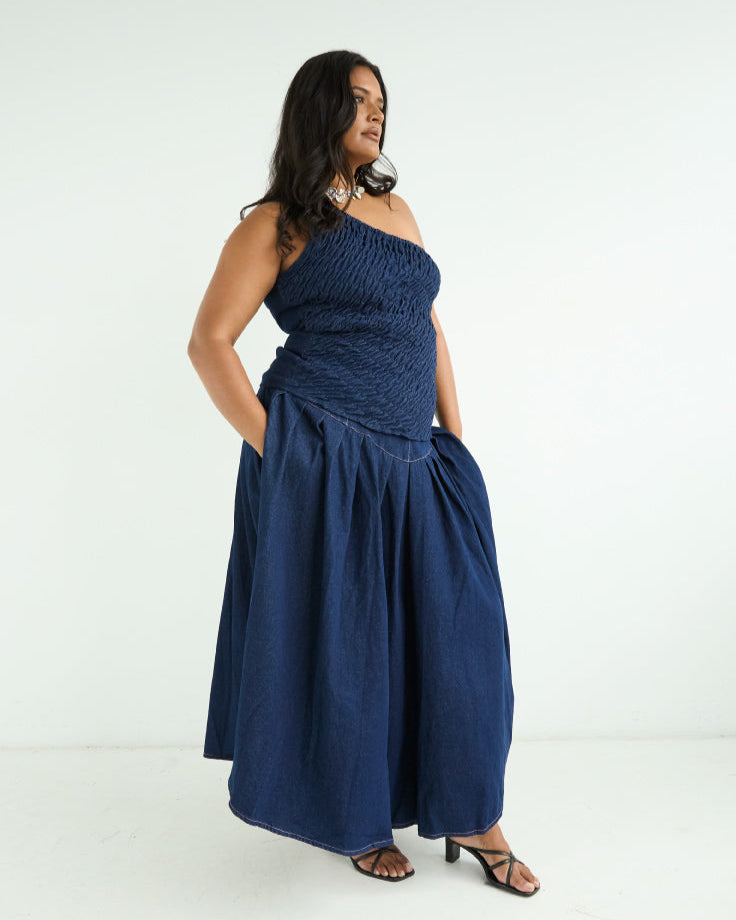Denim Maxi Skirt