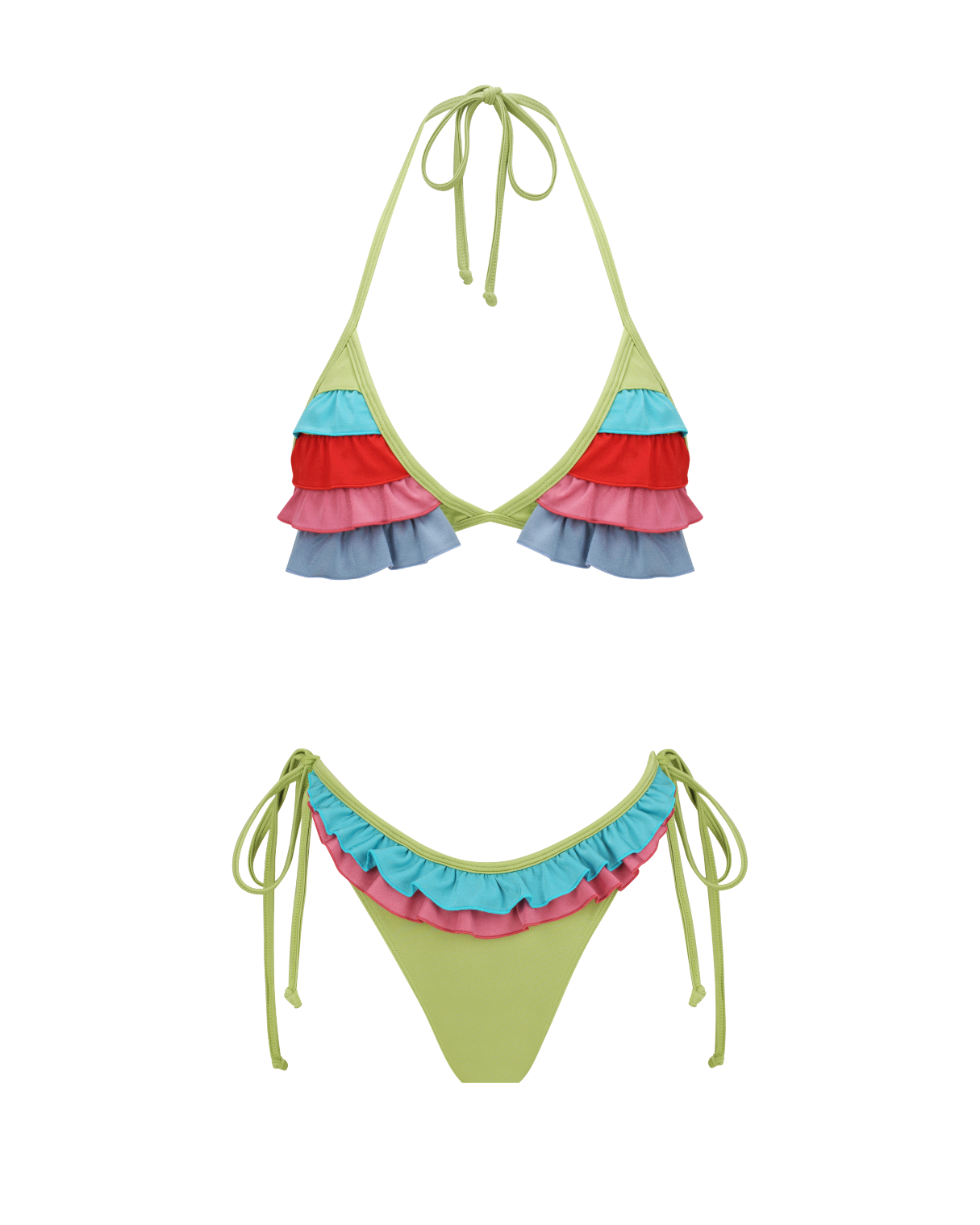Lucky Ruffle Spritz Tie Bottoms