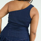 Denim One Shoulder Top